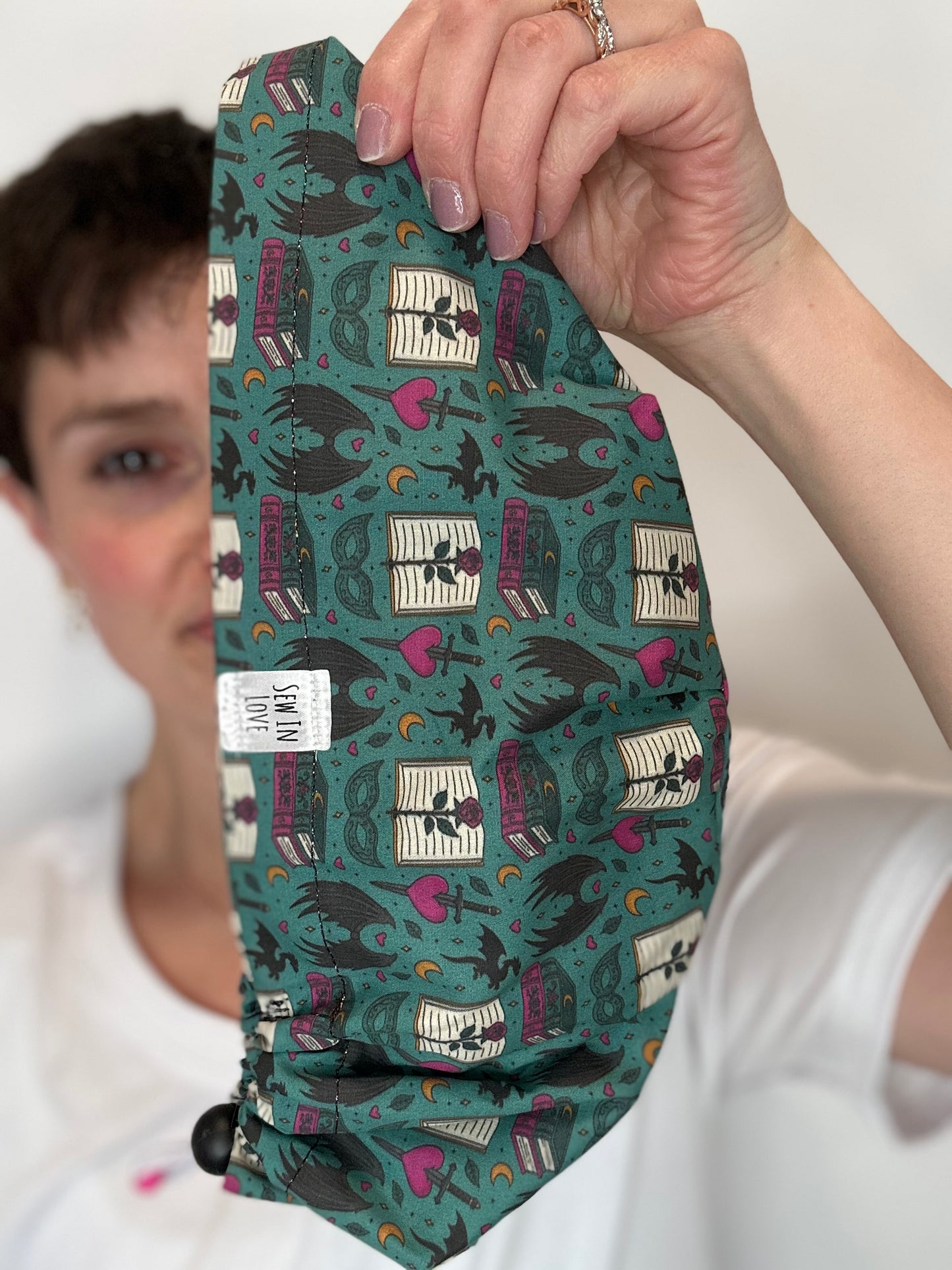 Toggle Back- Romantasy: Euro-Style Scrub Cap