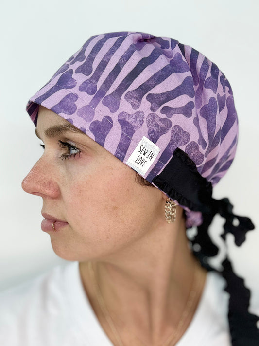 Ribbon Back- Bone Scallop: Euro-Style Scrub Cap