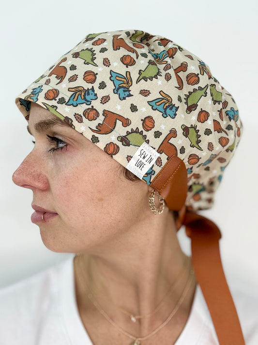 Ribbon Back- Cozy Dinos: Euro-Style Scrub Cap