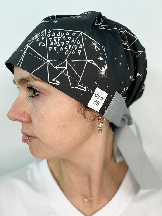 Ribbon Back- Animal Constellations: Euro-Style Scrub Cap