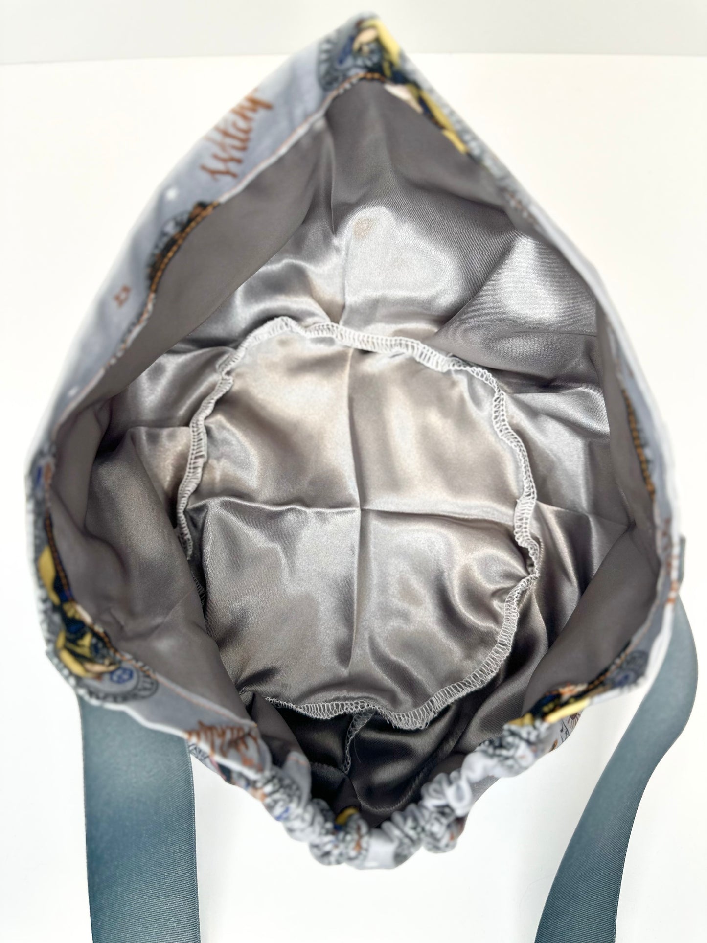 SATIN LINED- Grey Hocus Pocus: Euro-Style Scrub Cap