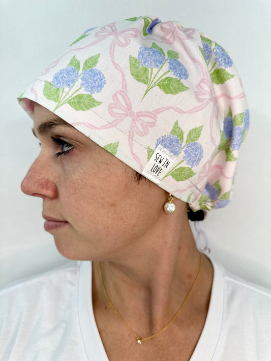 Toggle Back- Hydrangea Trellis: Euro-Style Scrub Cap