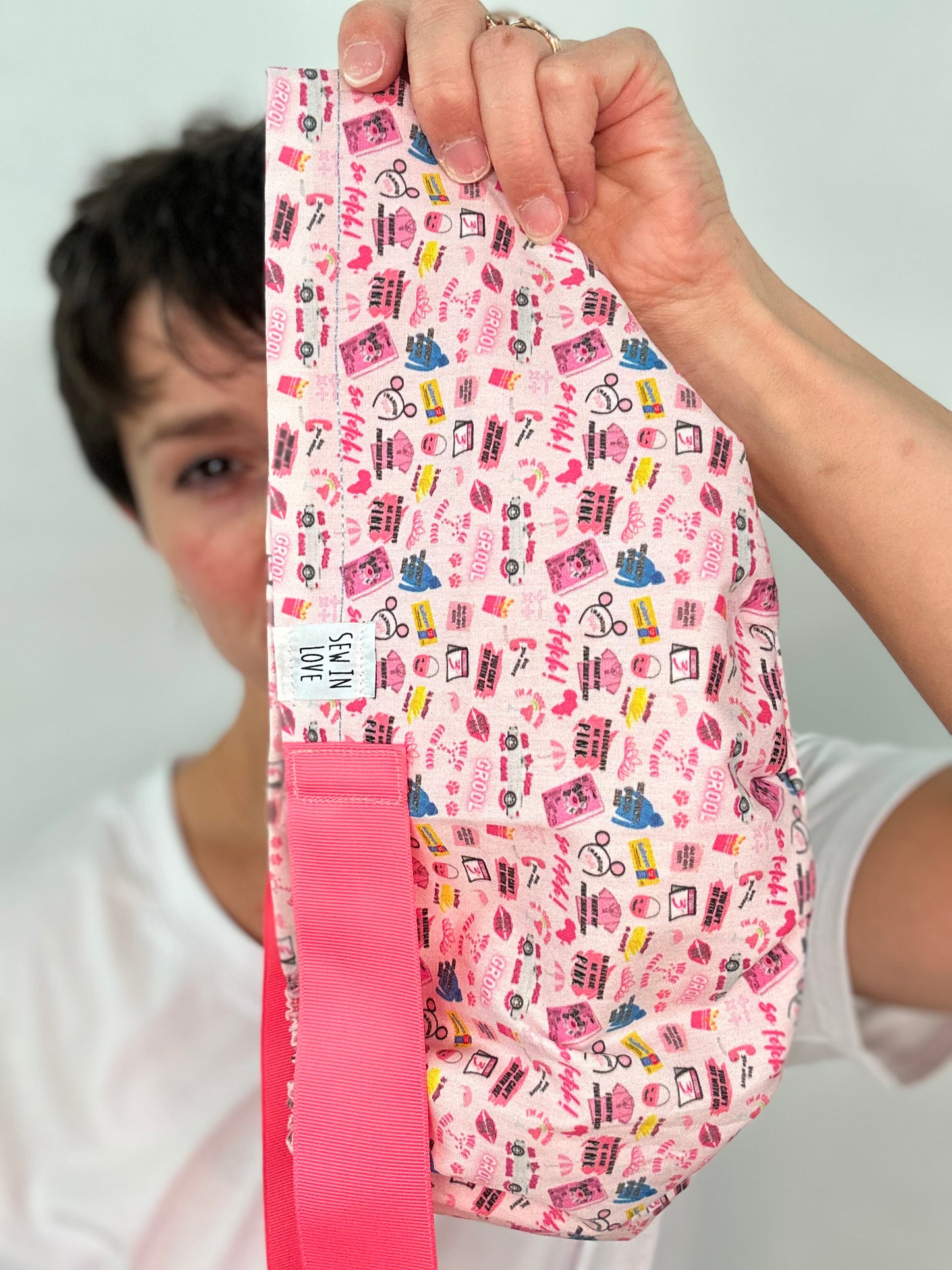 Ribbon Back-So Fetch (Tiny Print): Euro-Style Scrub Cap