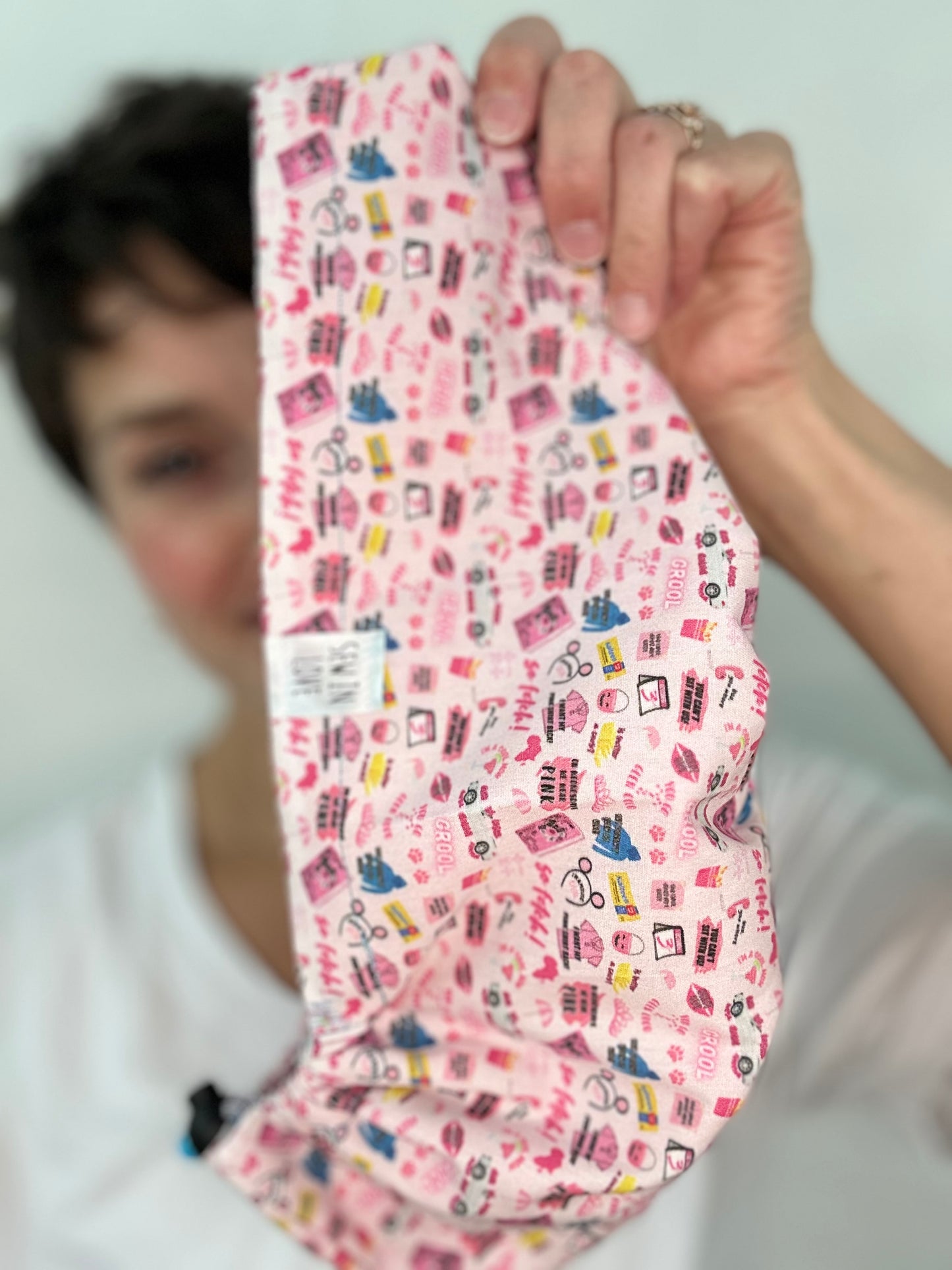 Toggle Back- So Fetch (Tiny Print): Euro-Style Scrub Cap