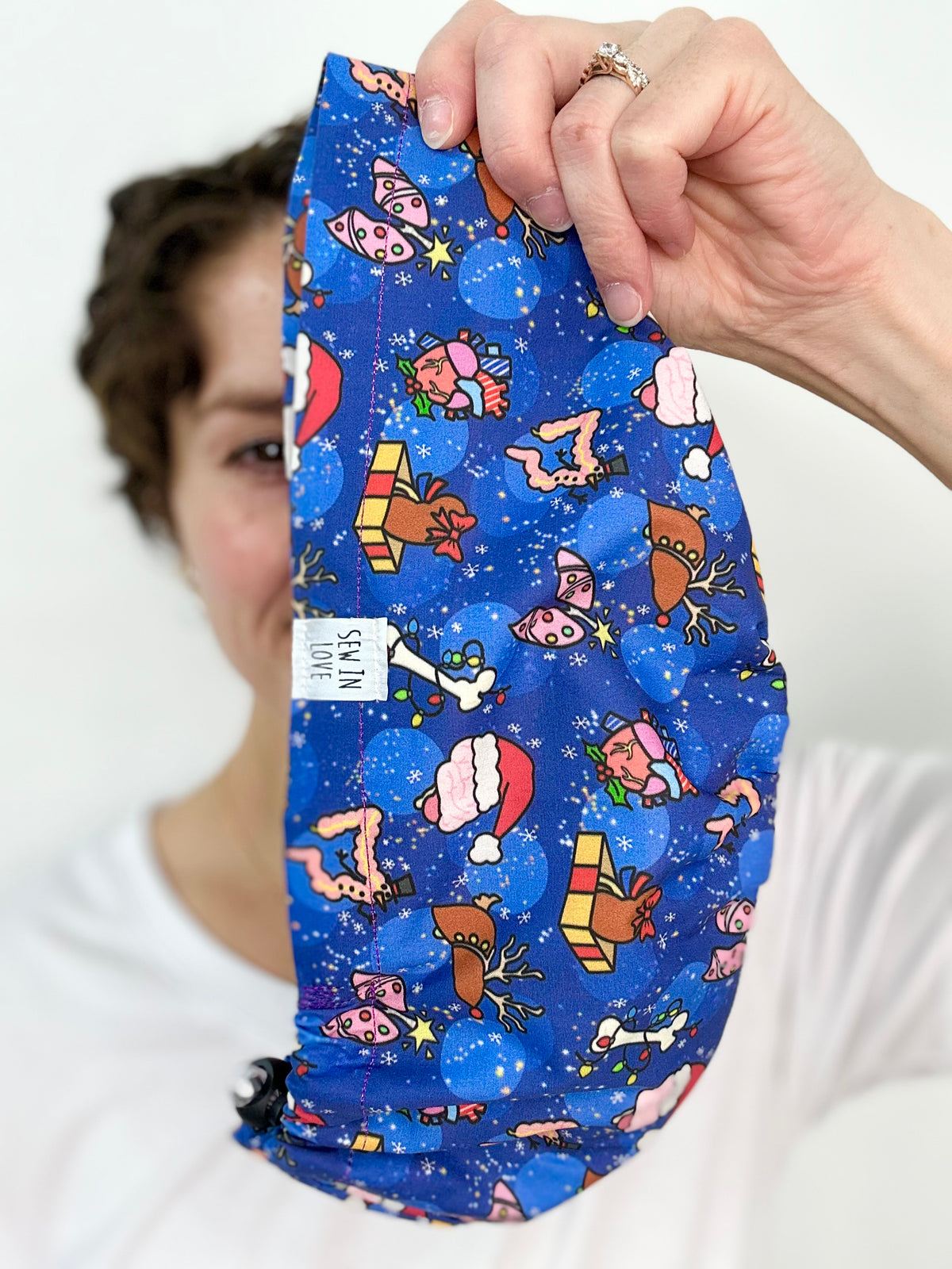 Toggle Back- Surgical Christmas: Euro-Style Scrub Cap