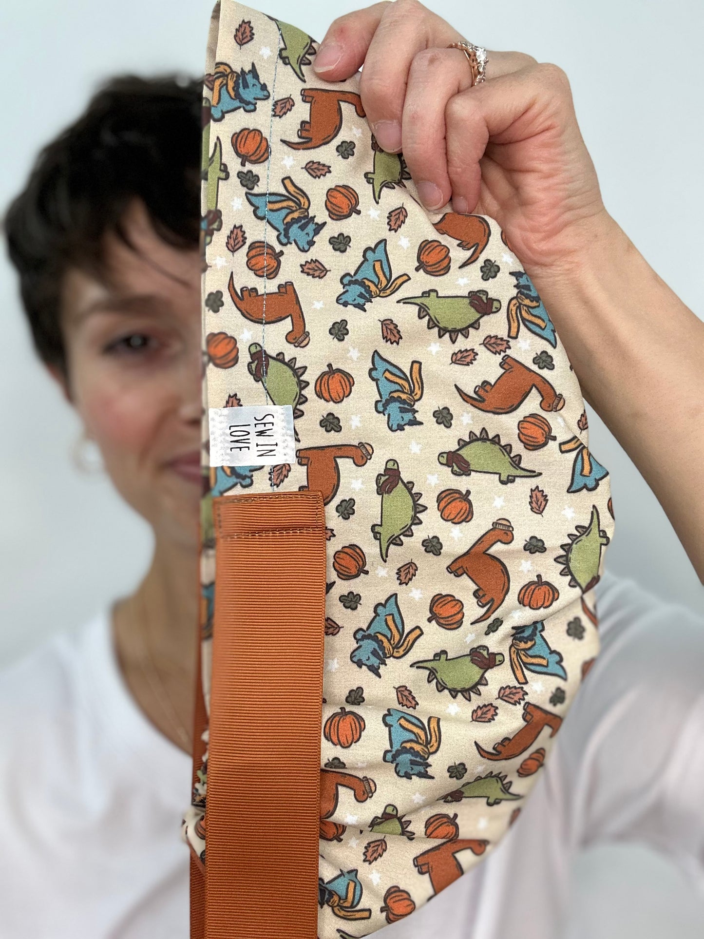 Ribbon Back- Cozy Dinos: Euro-Style Scrub Cap