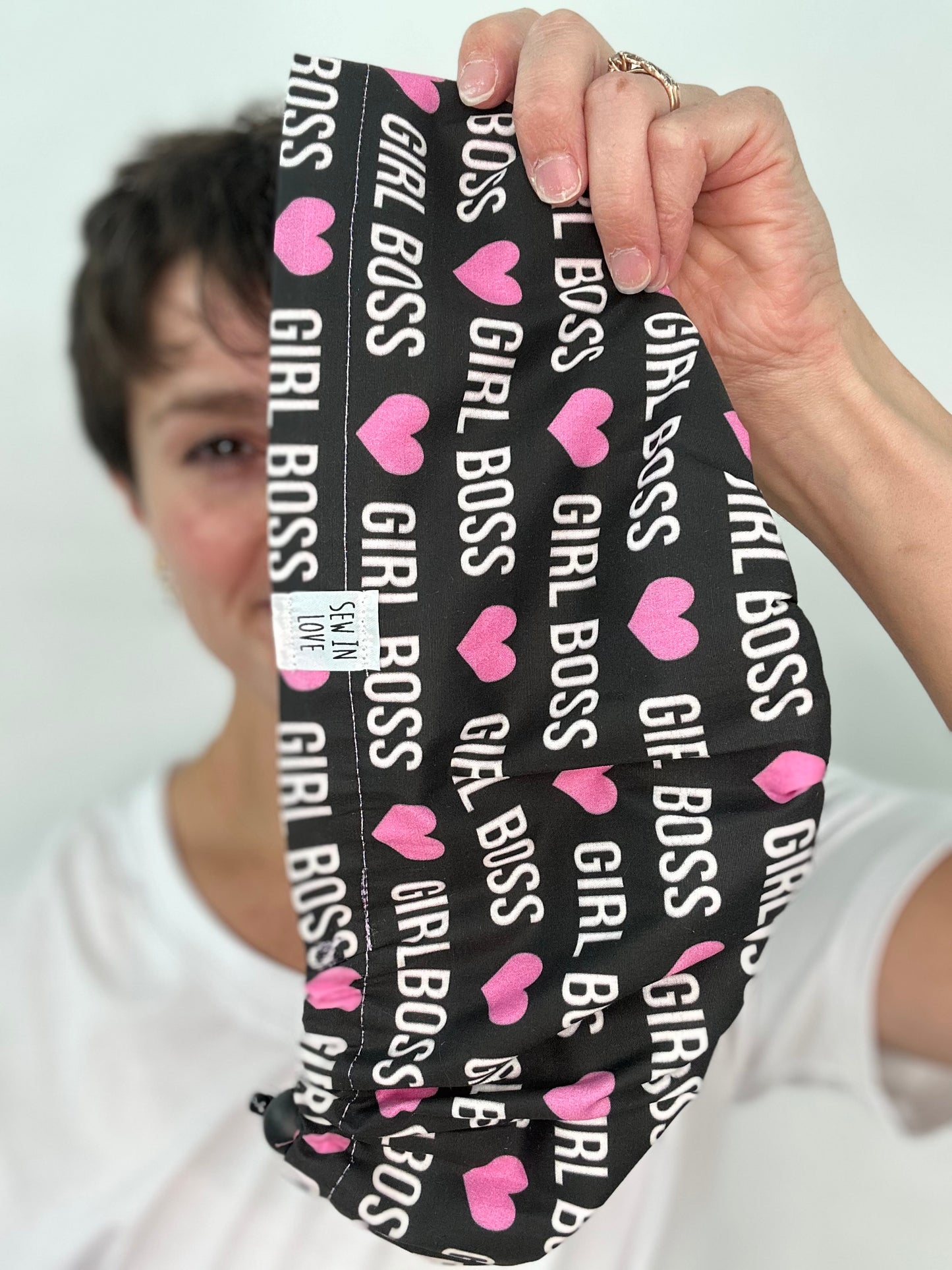 Toggle Back- Girl Boss: Euro-Style Scrub Cap