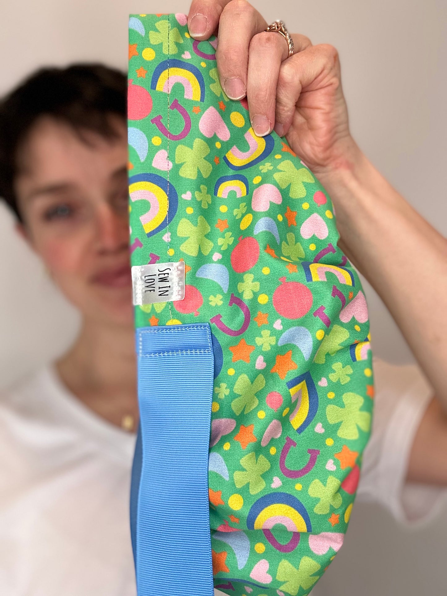 Ribbon Back- Lucky Charms: Euro-Style Scrub Cap