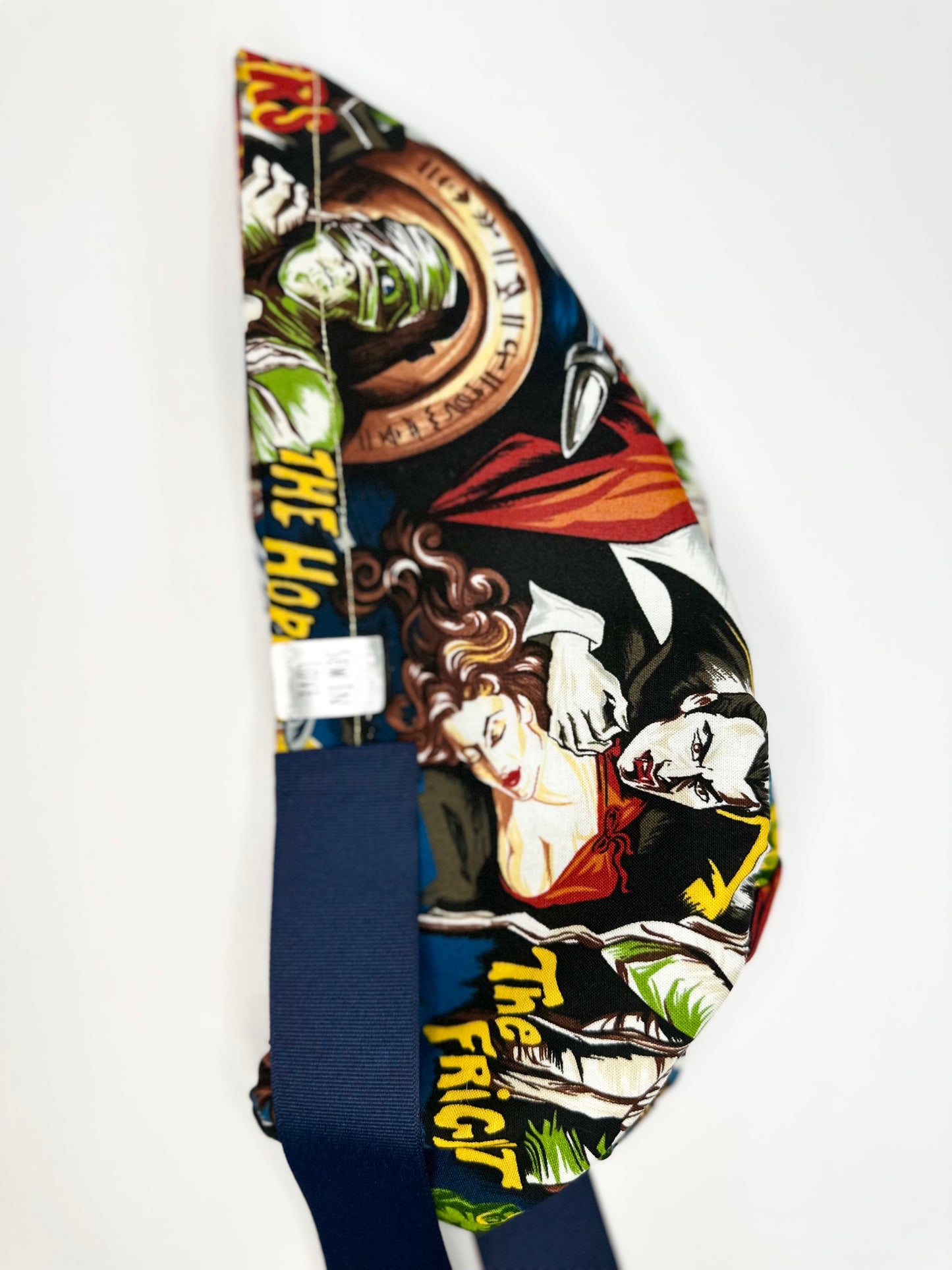 SATIN LINED- Old School Horror: Euro-Style Scrub Cap