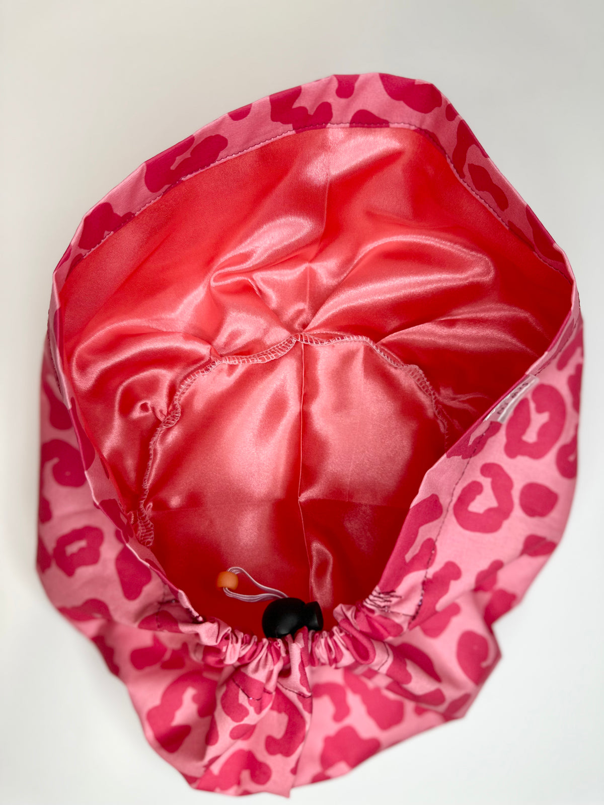 Toggle Back- Girlie Leopard: Euro-Style Scrub Cap