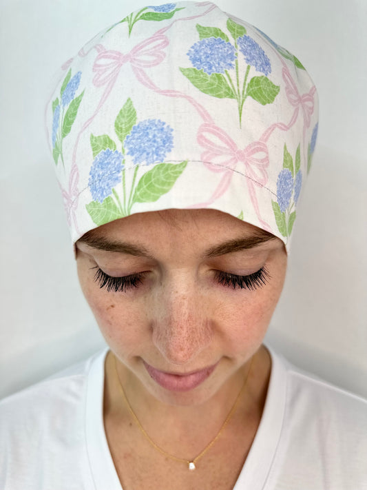 Toggle Back- Hydrangea Trellis: Euro-Style Scrub Cap
