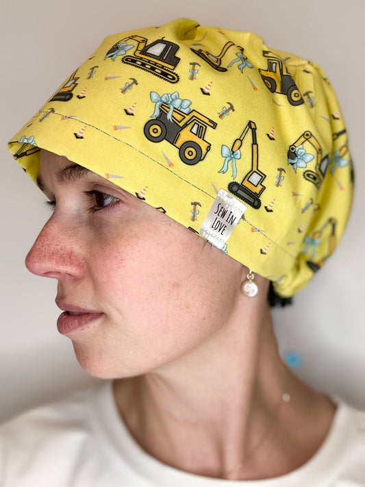 Toggle Back- Construction and Bows: Euro-Style Scrub Cap