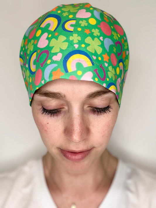 Toggle Back- Lucky Charms: Euro-Style Scrub Cap