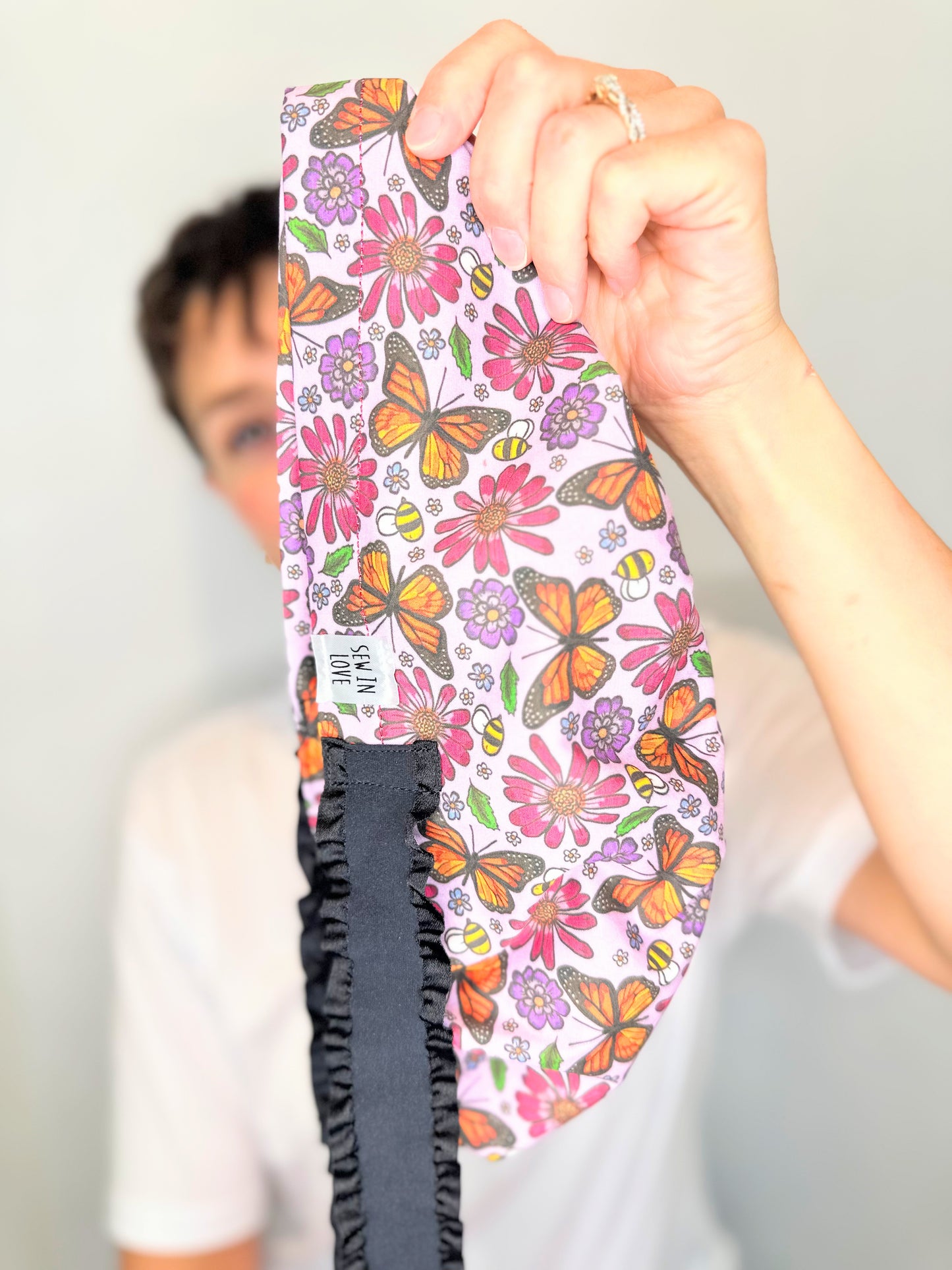 Ribbon Back-Monarchs: Euro-Style Scrub Cap