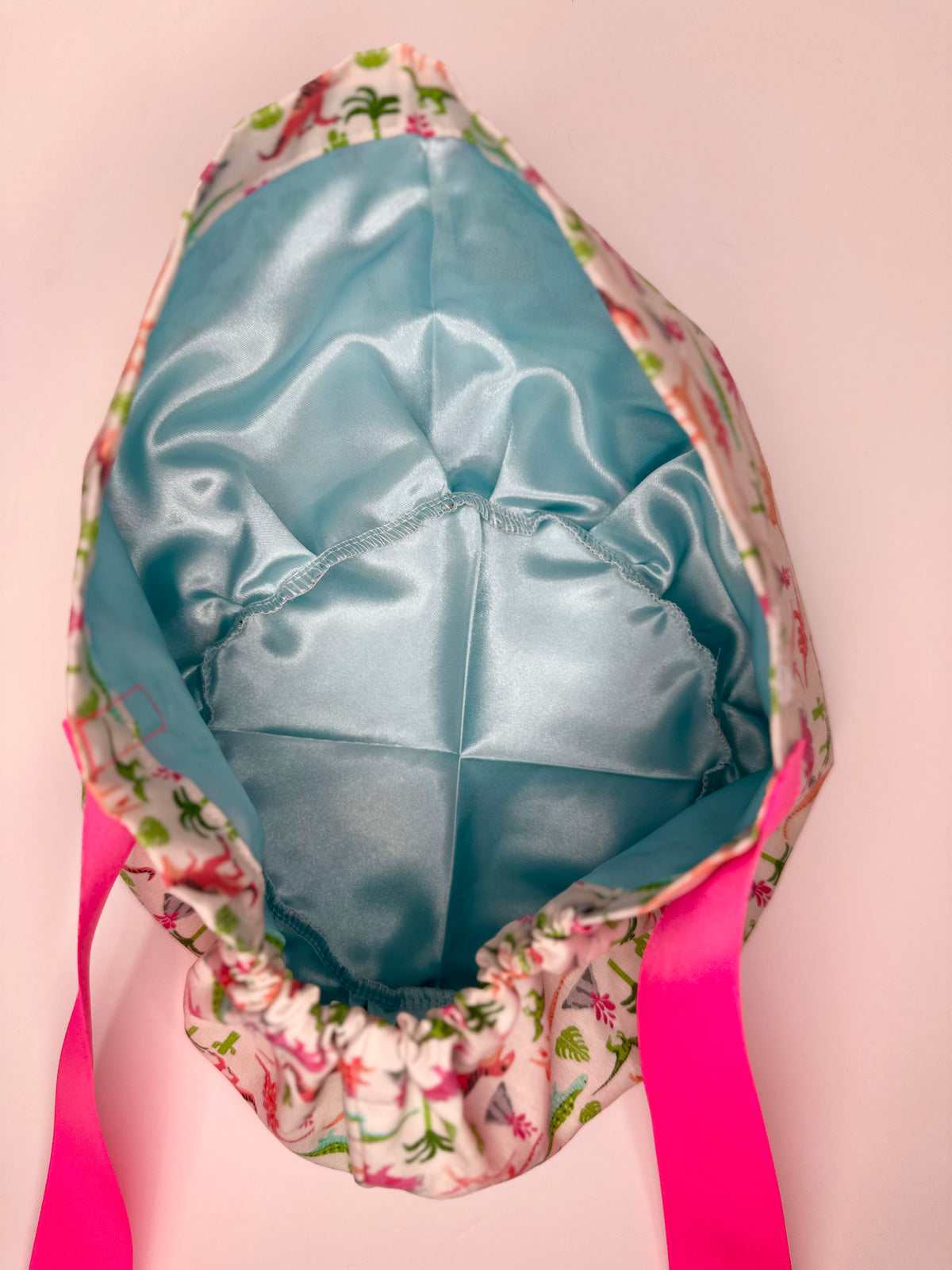 Ribbon Back-Lady Dinos: Euro-Style Scrub Cap
