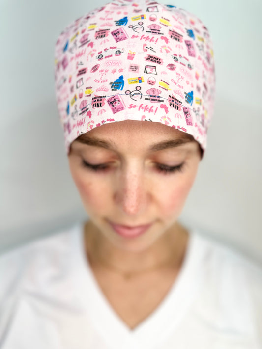 Toggle Back- So Fetch (Tiny Print): Euro-Style Scrub Cap