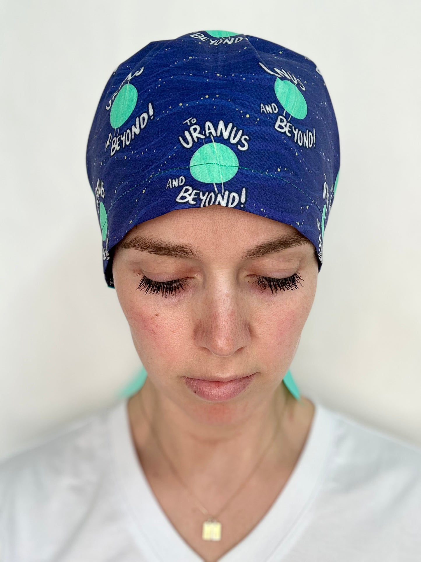 Ribbon Back- To Uranus and Beyond: Euro-Style Scrub Cap