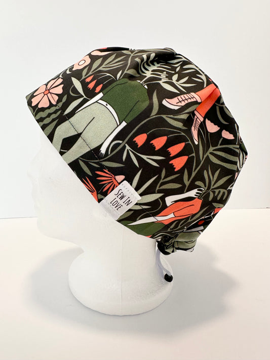 *Toggle Back* NOT LINED- Plant Head: Euro-Style Scrub Cap