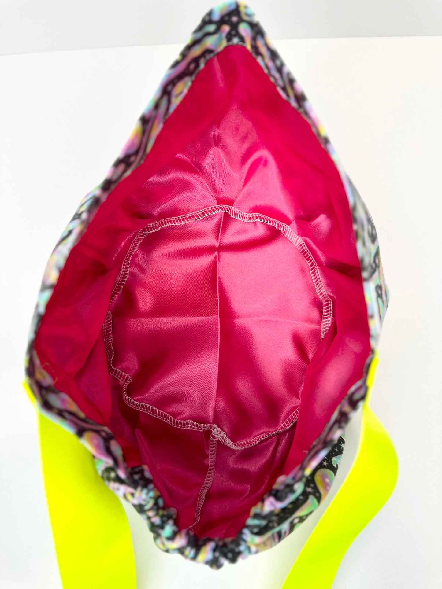 Ribbon Back- Neon Bones: Euro-Style Scrub Cap