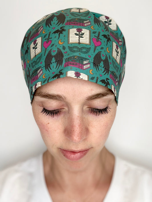 Ribbon Back- Romantasy: Euro-Style Scrub Cap