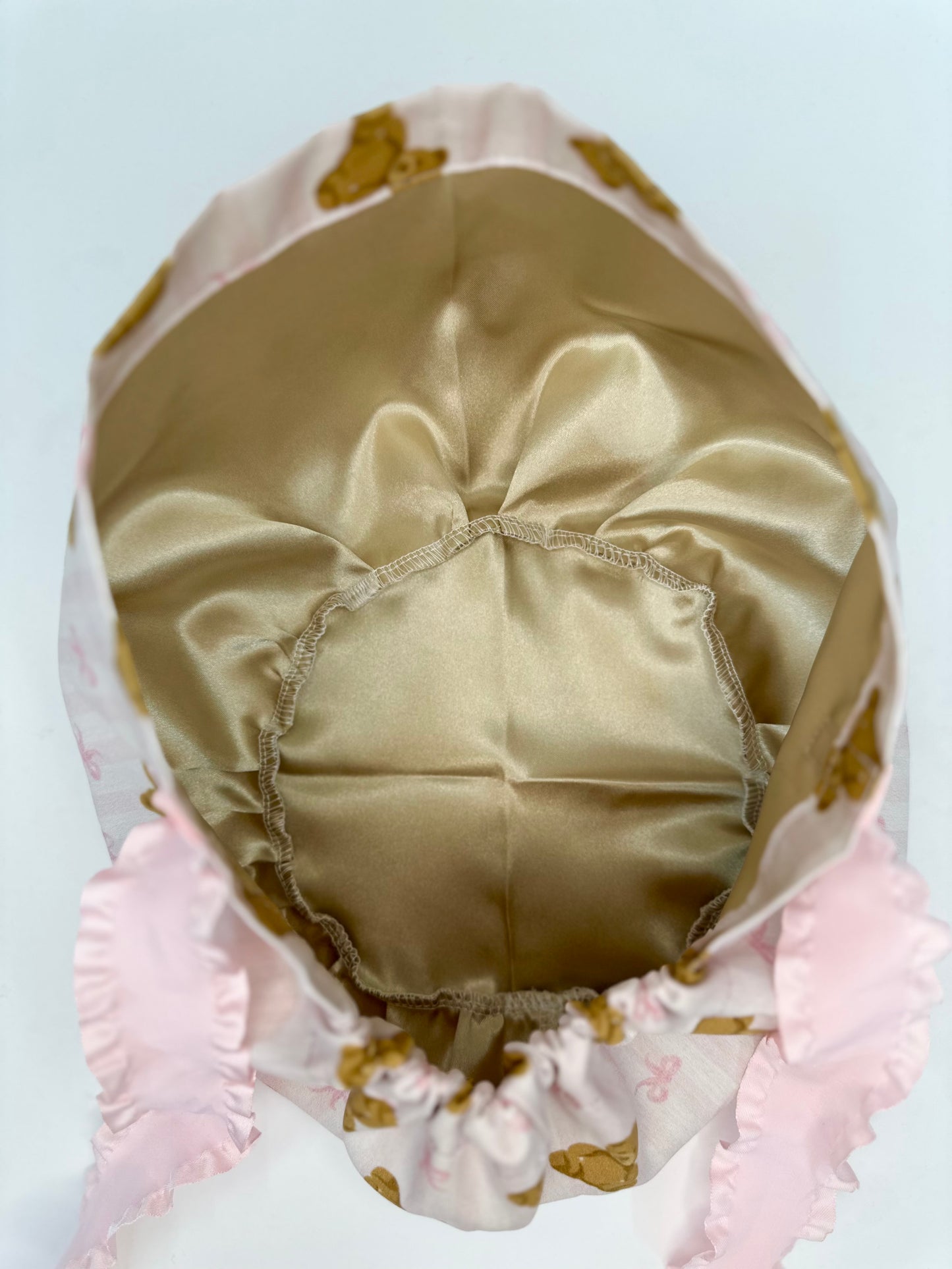 Ribbon Back-Teddy Bears and Bows: Euro-Style Scrub Cap