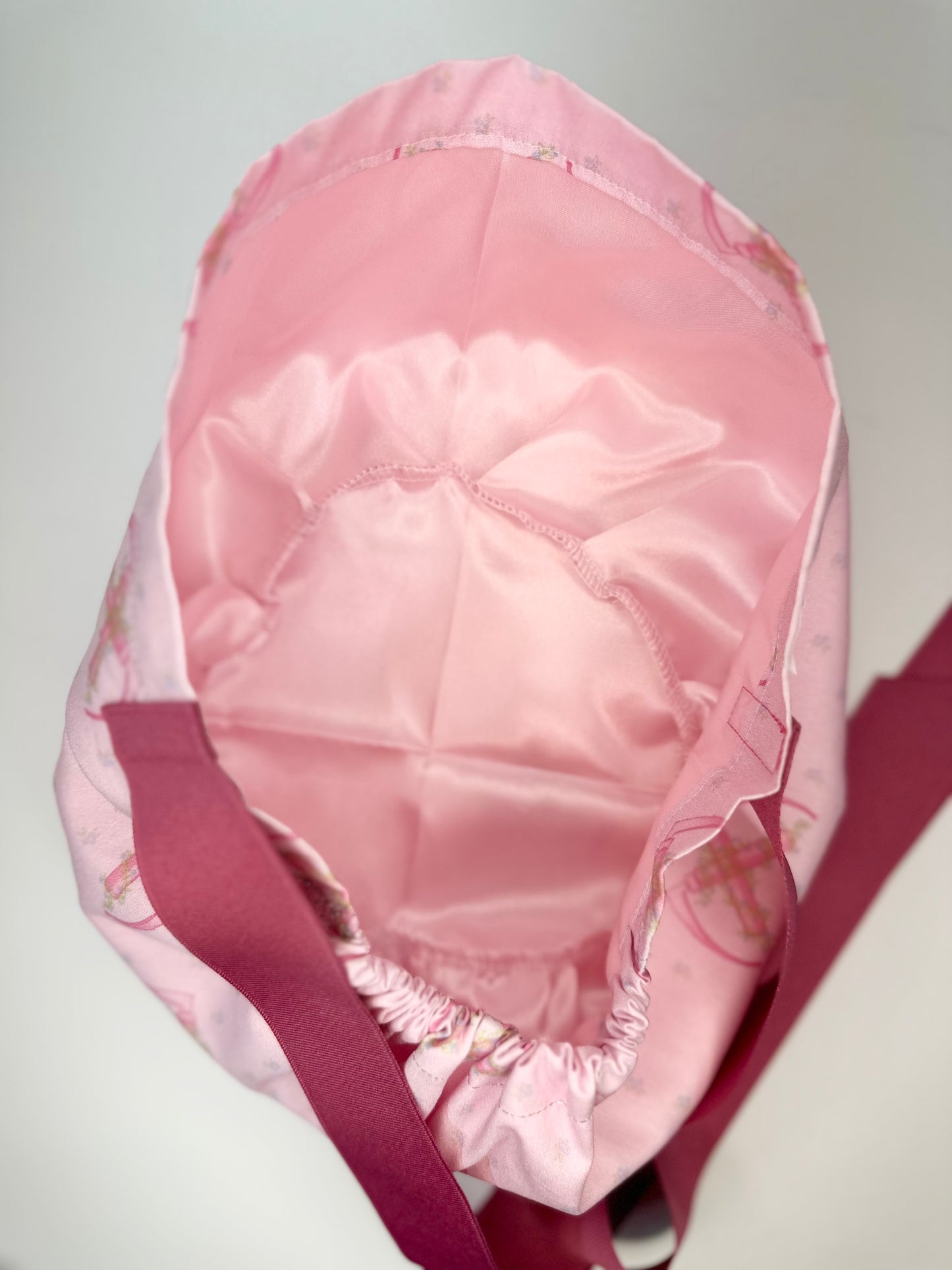 Ribbon Back-Dainty Mac Blade (Mauve Ribbon): Euro-Style Scrub Cap