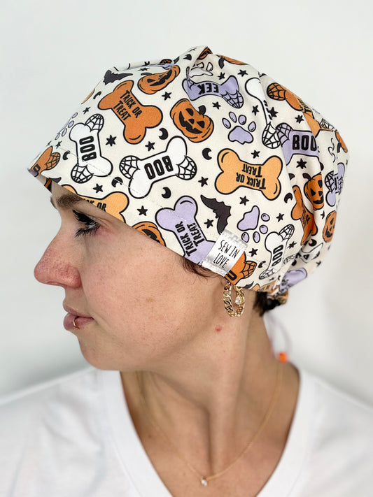 Toggle Back- Halloween for the Pups: Euro-Style Scrub Cap