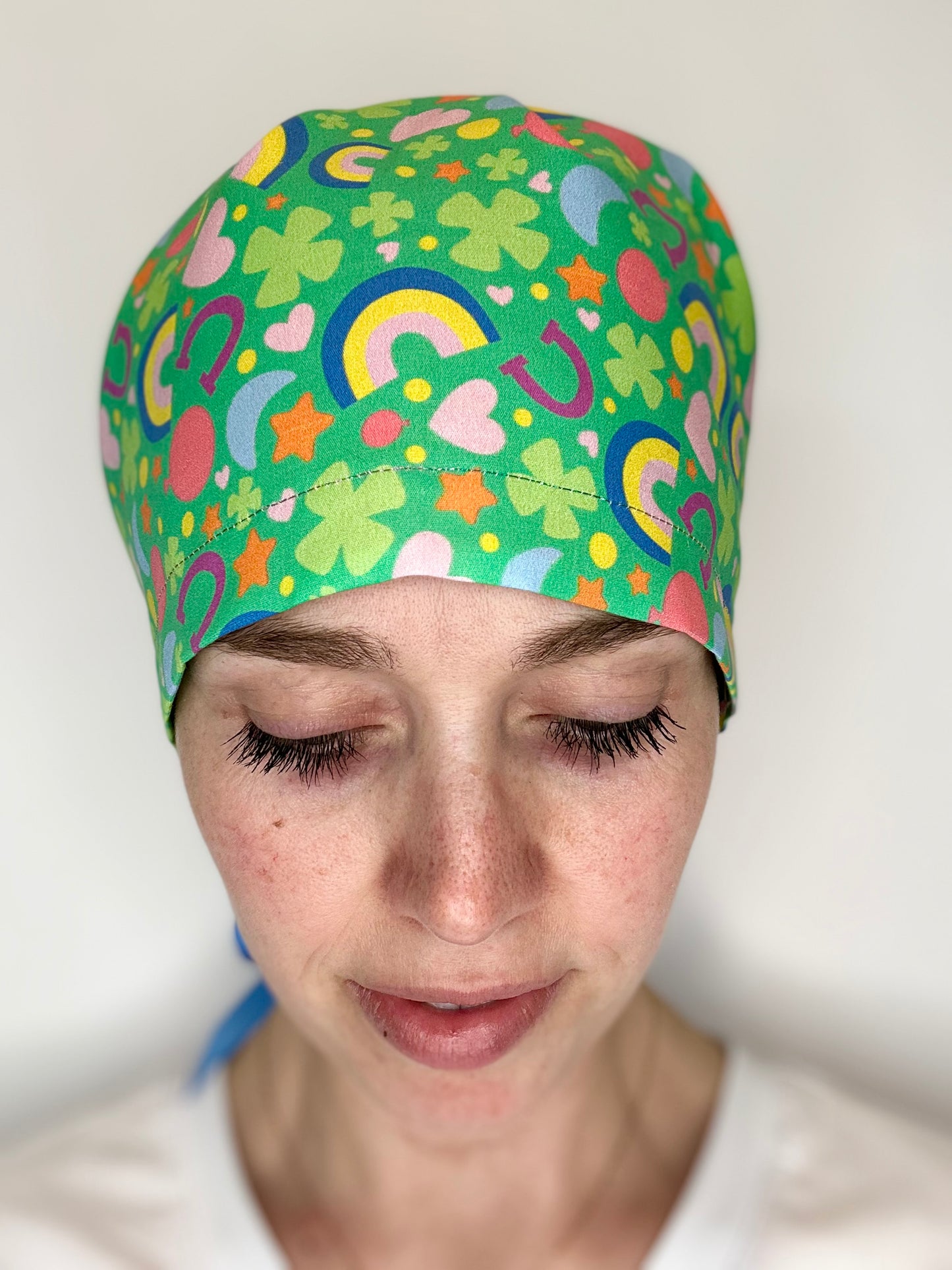 Ribbon Back- Lucky Charms: Euro-Style Scrub Cap