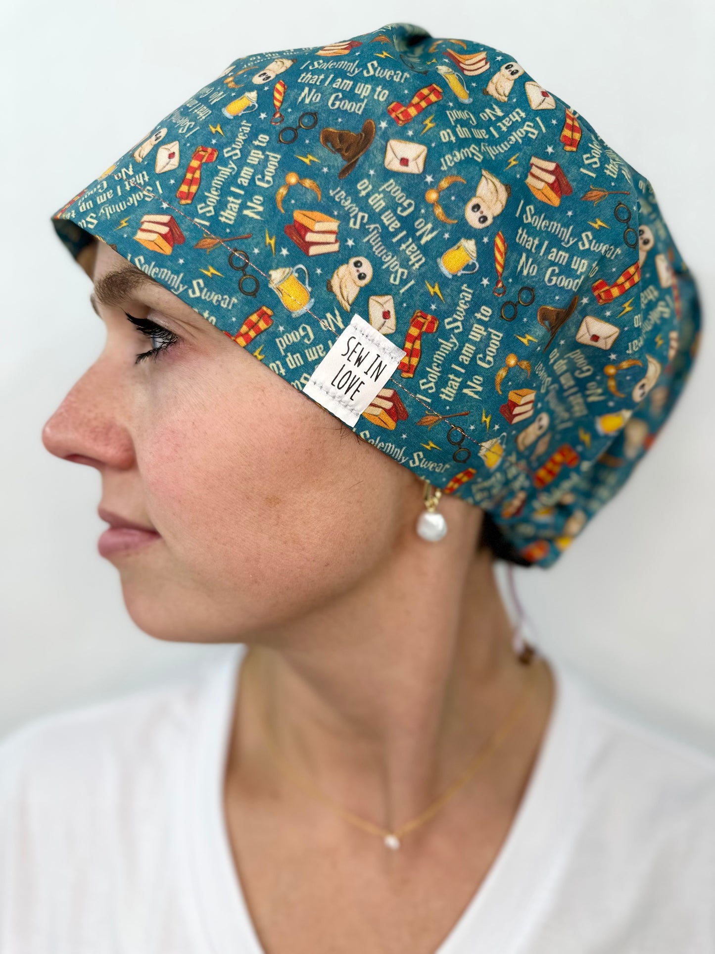 Toggle Back- Up to No Good: Euro-Style Scrub Cap