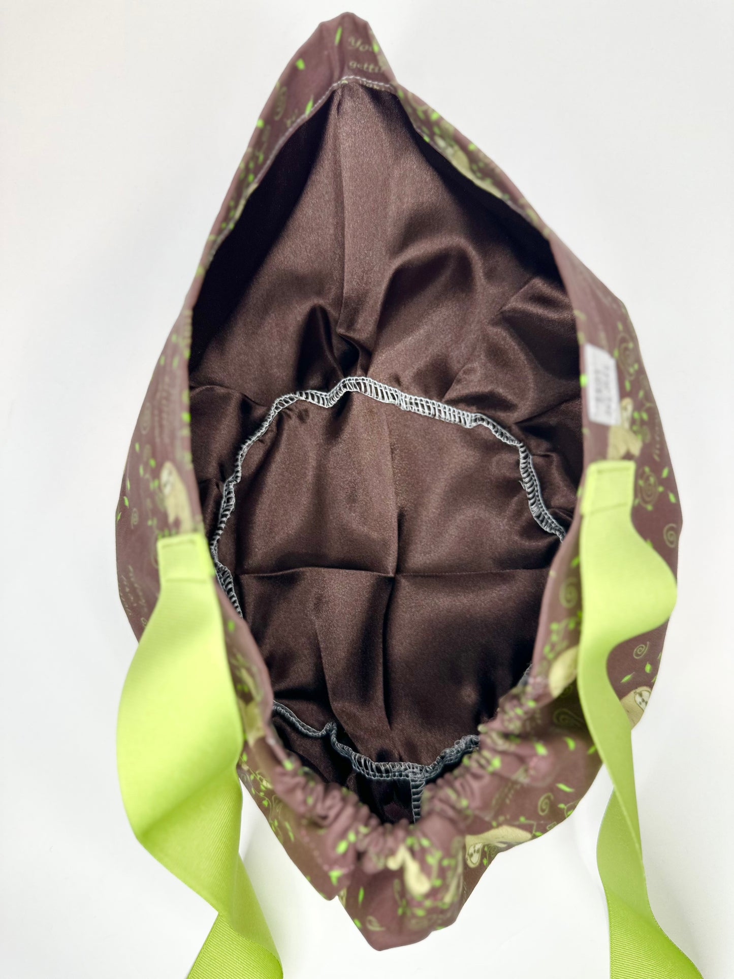 Ribbon Back-Sleepy Sloths: Euro-Style Scrub Cap