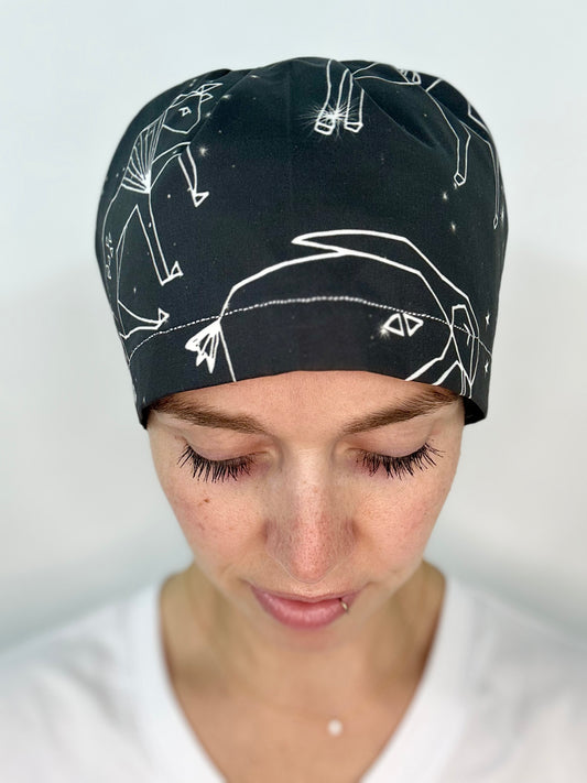 Toggle Back- Animal Constellations: Euro-Style Scrub Cap