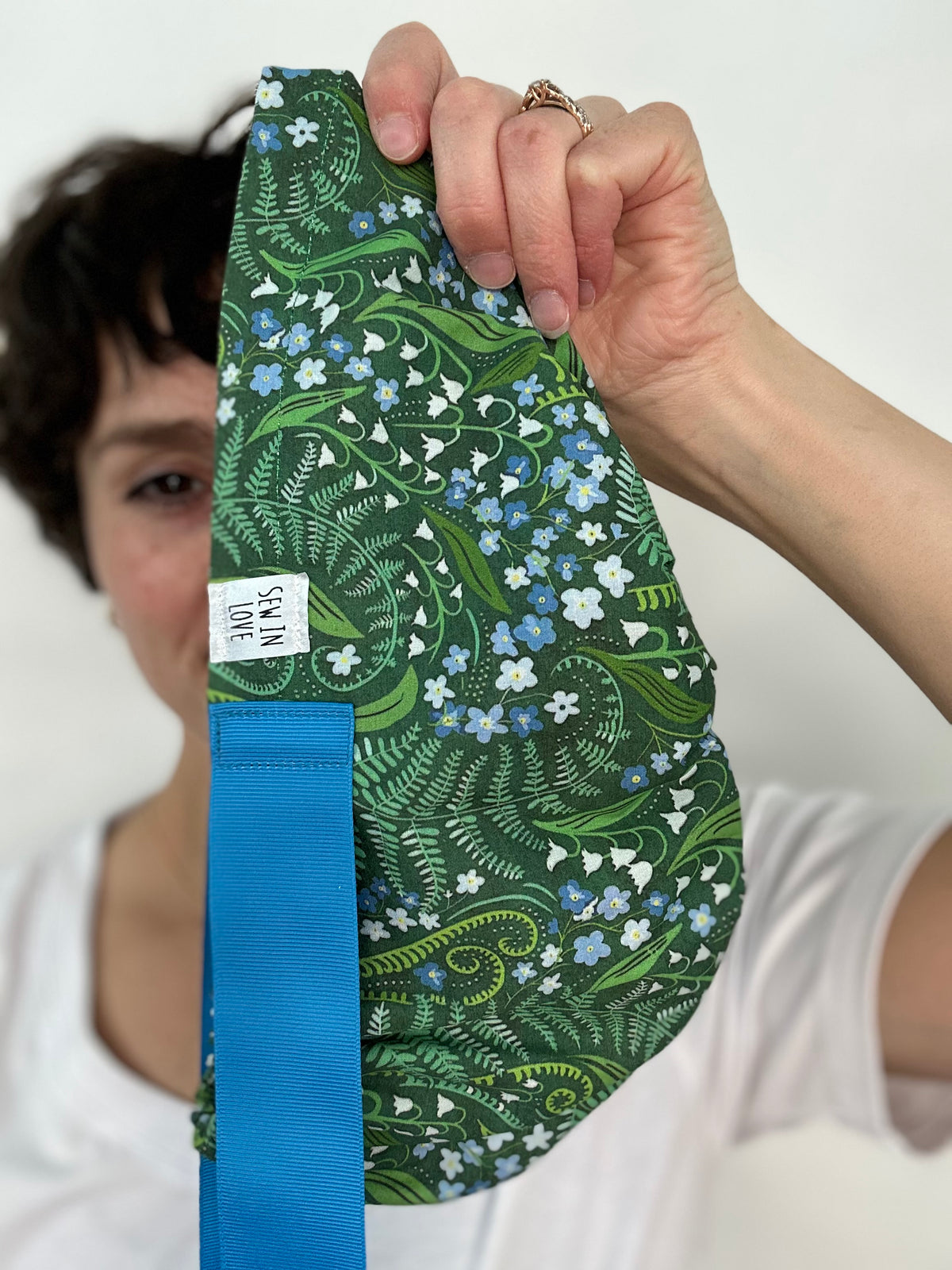 Ribbon Back- Fern Forest: Euro-Style Scrub Cap