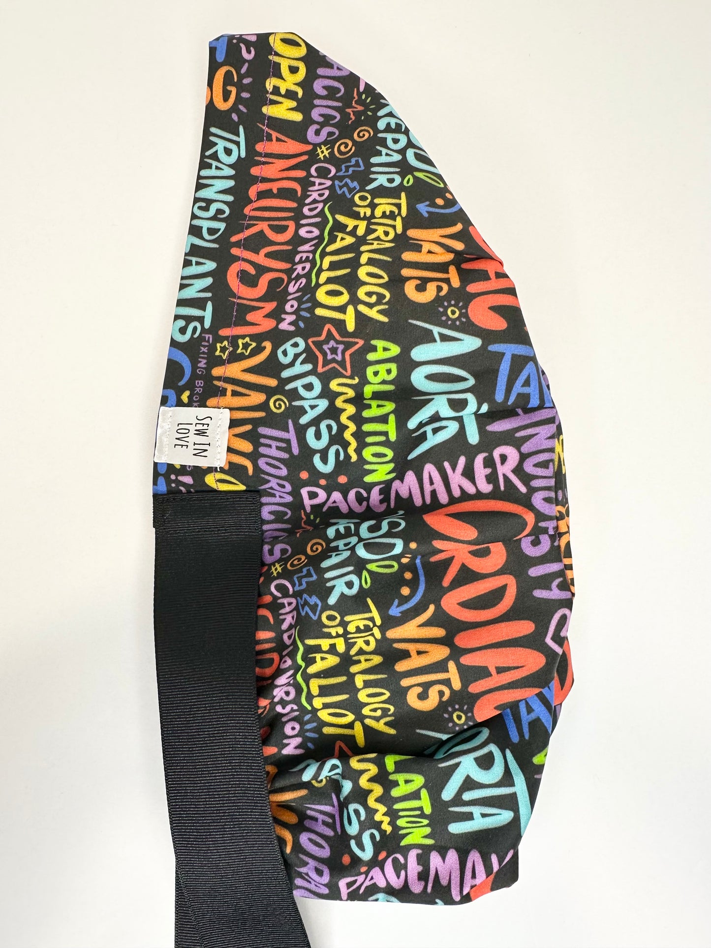 SATIN LINED- Cardiac Things: Euro-Style Scrub Cap