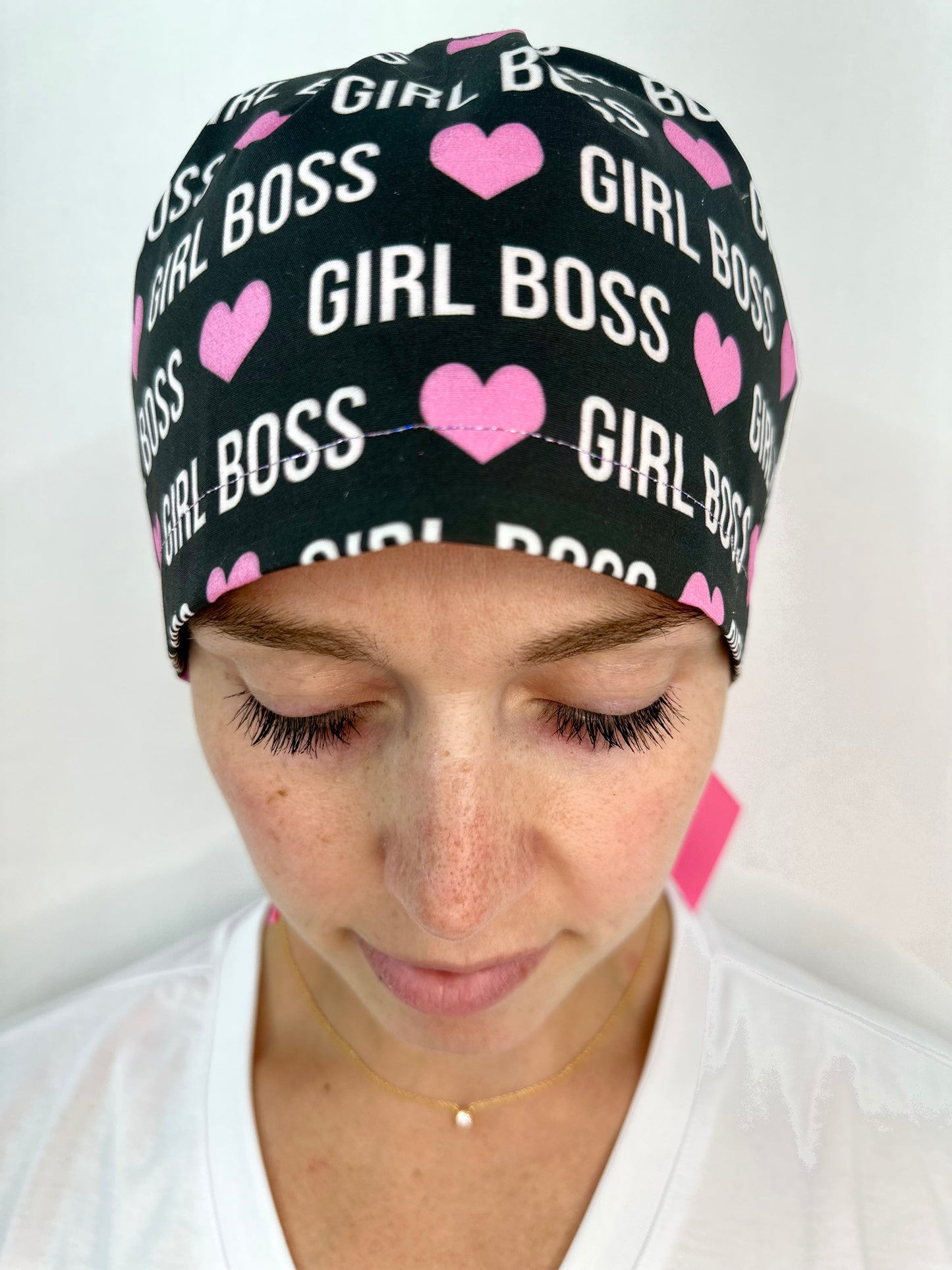 Ribbon Back-Girl Boss: Euro-Style Scrub Cap
