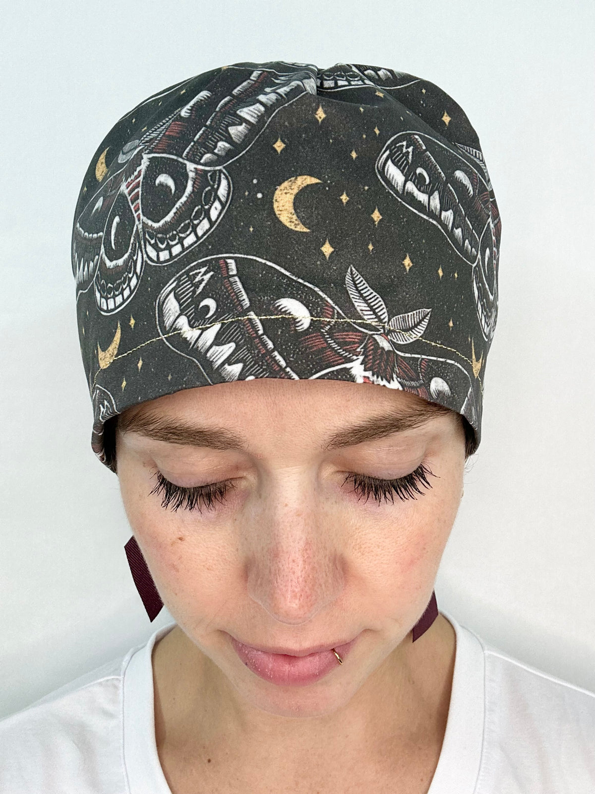 Ribbon Back- Celestial Moths: Euro-Style Scrub Cap