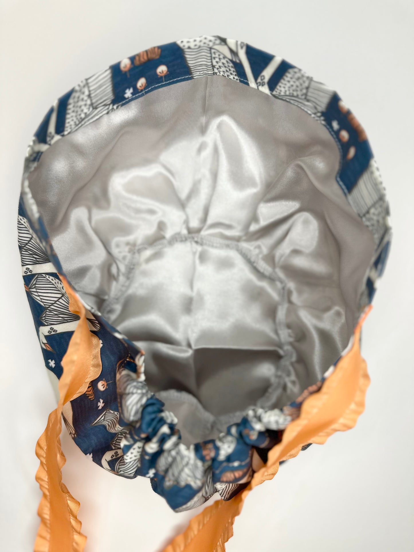 Ribbon Back-Origami Swans: Euro-Style Scrub Cap