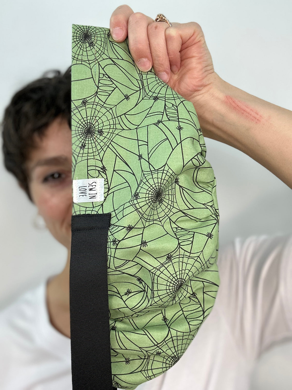 Ribbon Back- Spiderwebs: Euro-Style Scrub Cap