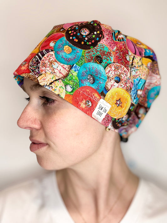 Toggle Back- Donut Happiness: Euro-Style Scrub Cap