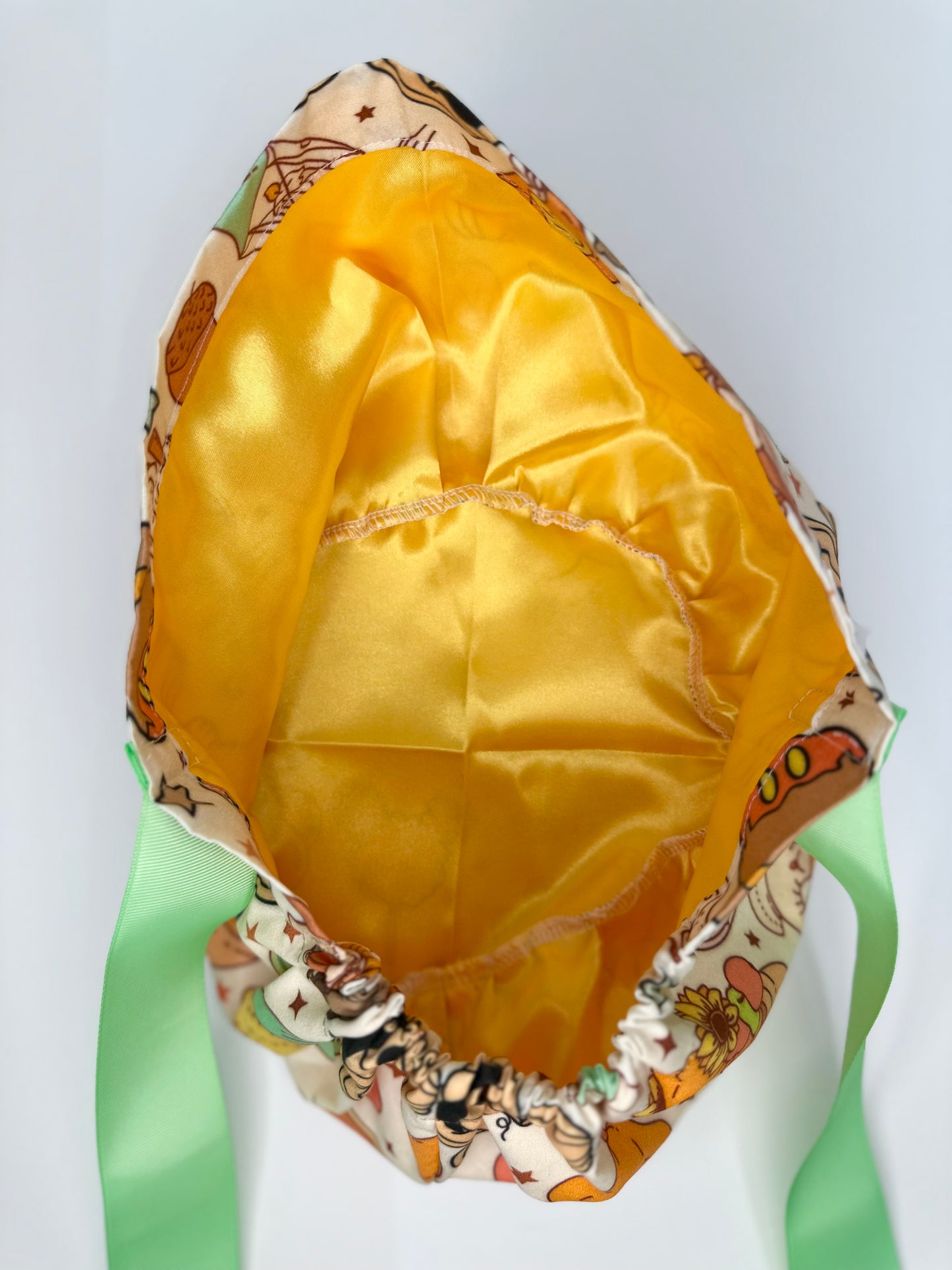 SATIN LINED- Mickey Pumpkin Patch: Euro-Style Scrub Cap