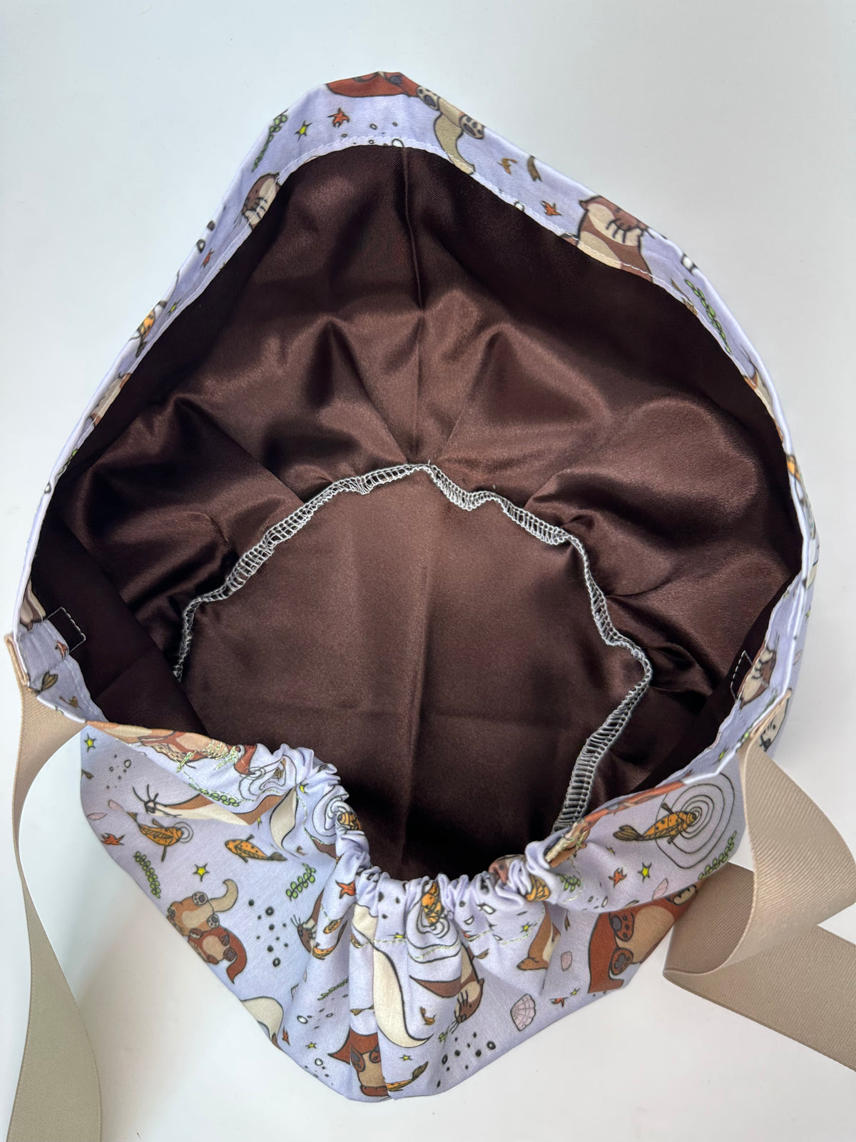 Ribbon Back- Cuddly Otters: Euro-Style Scrub Cap