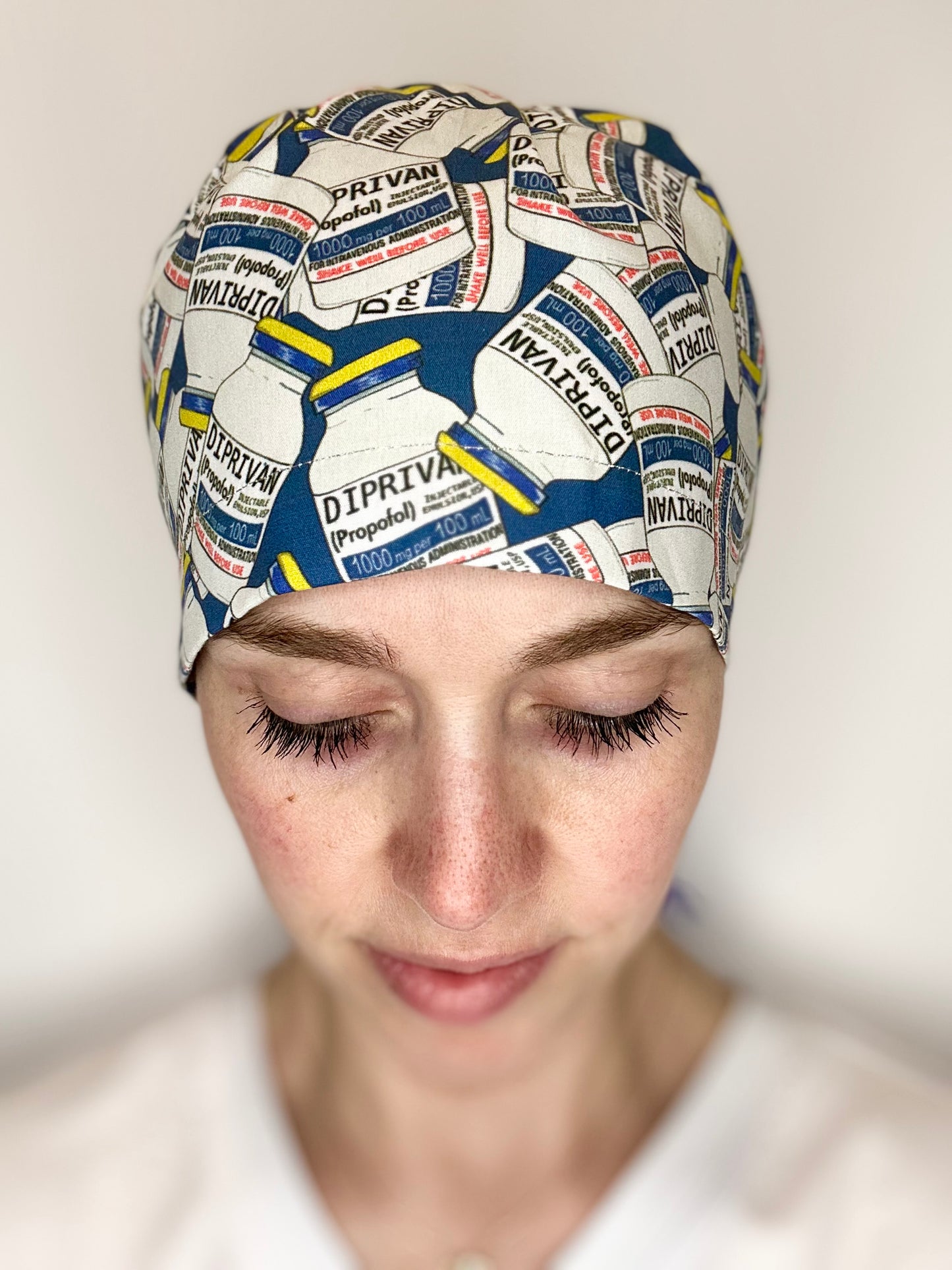 Ribbon Back- Propofol Bottles: Euro-Style Scrub Cap