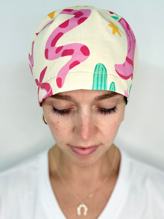 Toggle Back- Yee Haw: Euro-Style Scrub Cap