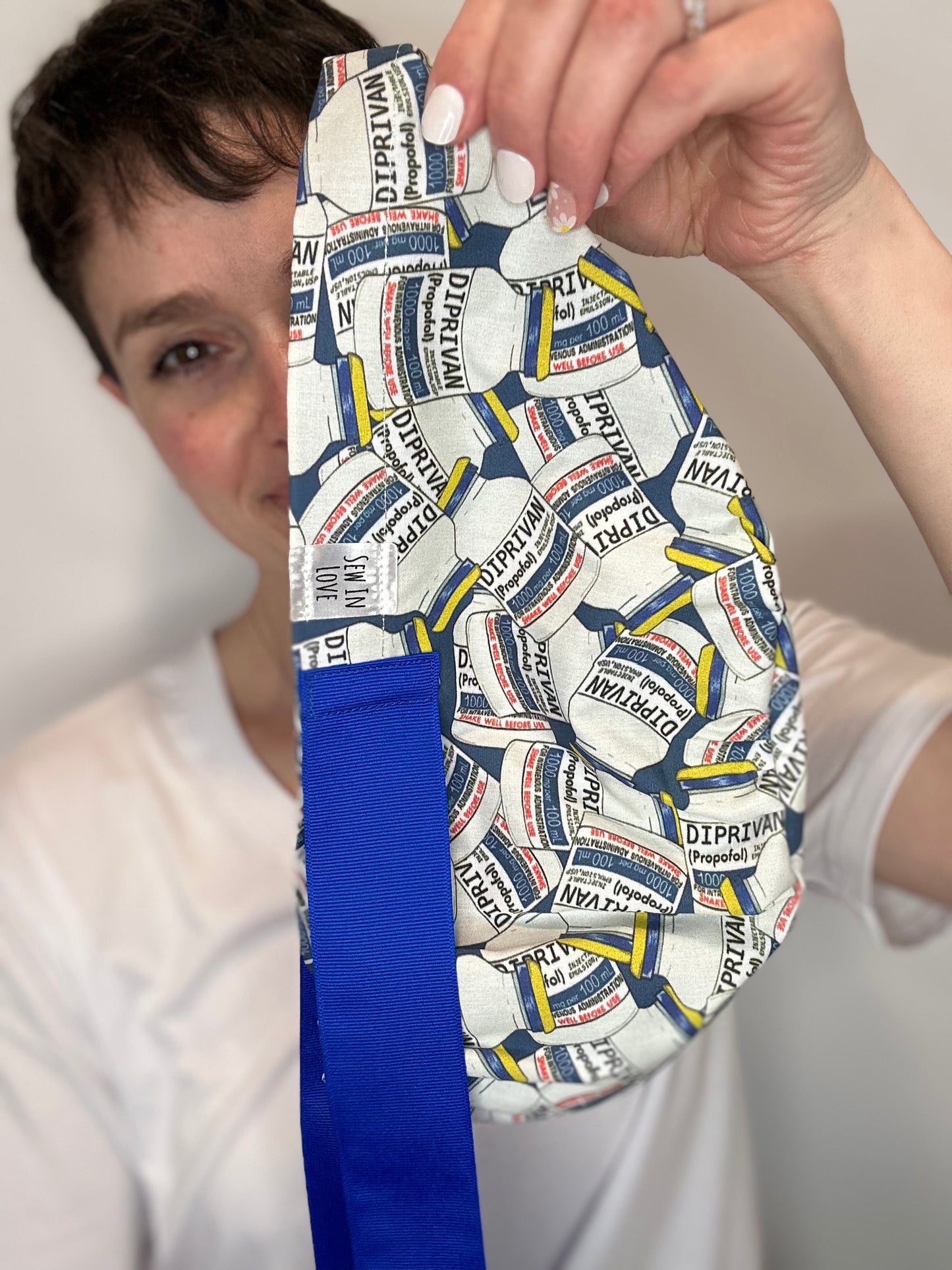 Ribbon Back- Propofol Bottles: Euro-Style Scrub Cap