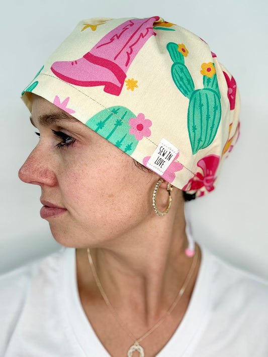 Toggle Back- Yee Haw: Euro-Style Scrub Cap