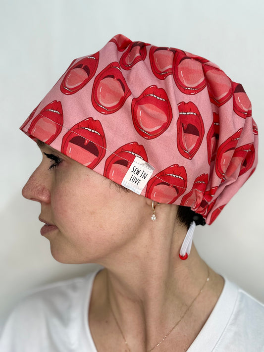 Toggle Back- Pop Art Mallampati: Euro-Style Scrub Cap