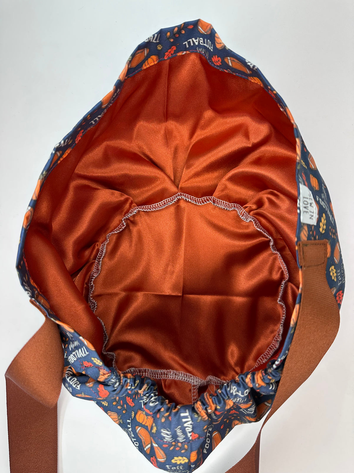 Ribbon Back- Fall Means Football: Euro-Style Scrub Cap