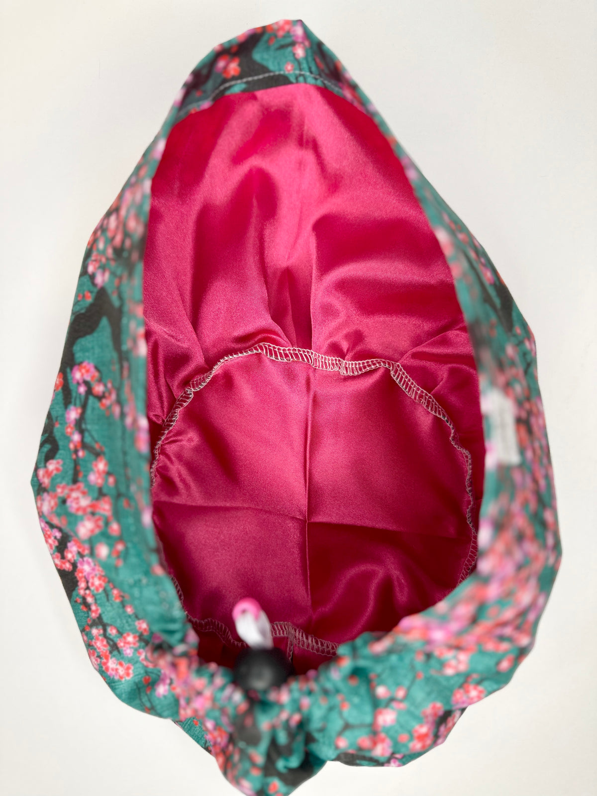 Toggle Back- Cherry Blossoms: Euro-Style Scrub Cap