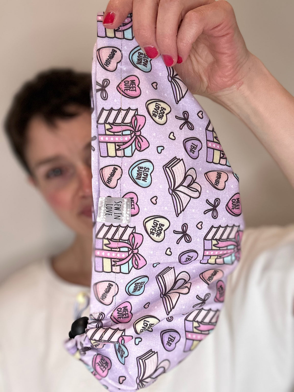 Toggle Back- Book Lovers: Euro-Style Scrub Cap