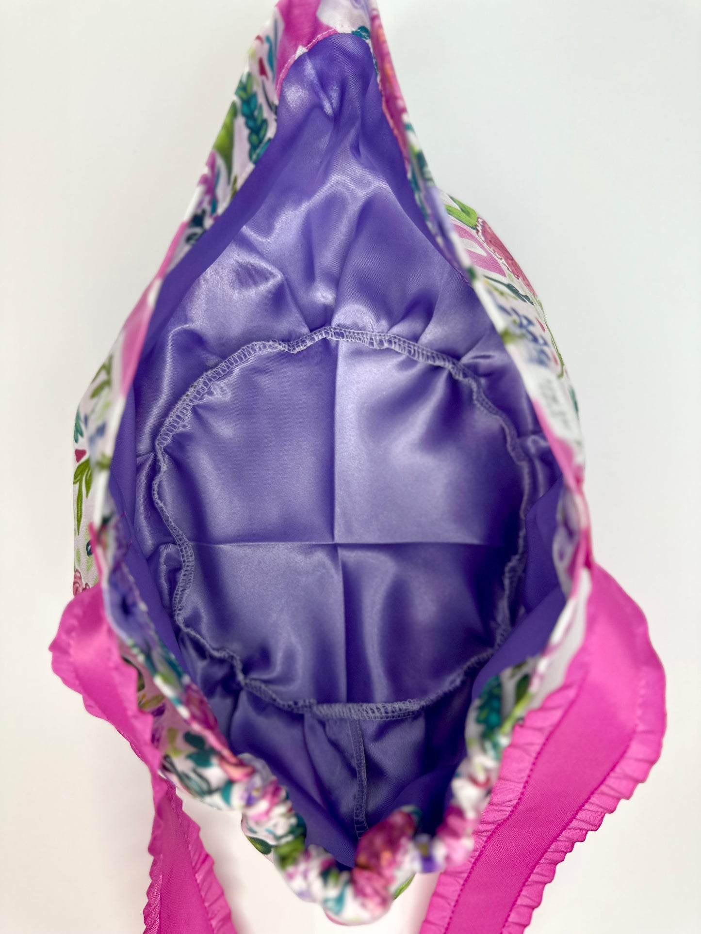 SATIN LINED- Breast Cancer and Birds: Euro-Style Scrub Cap