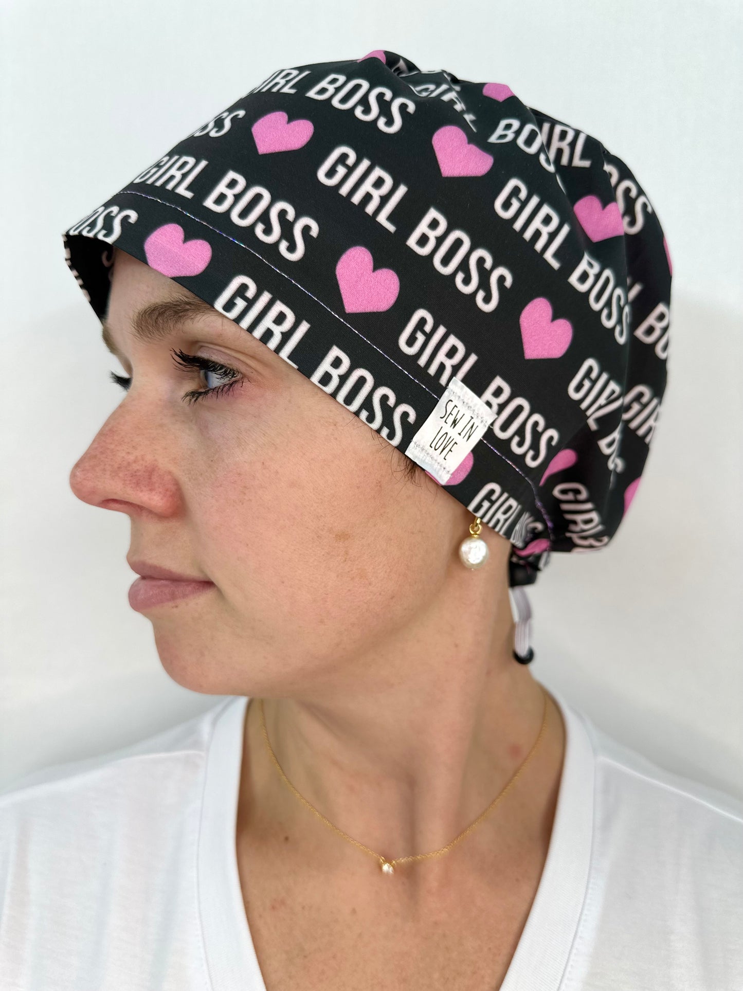 Toggle Back- Girl Boss: Euro-Style Scrub Cap